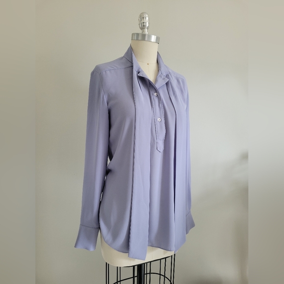 BABATON new purple flowy bow shirt - Picture 10 of 10